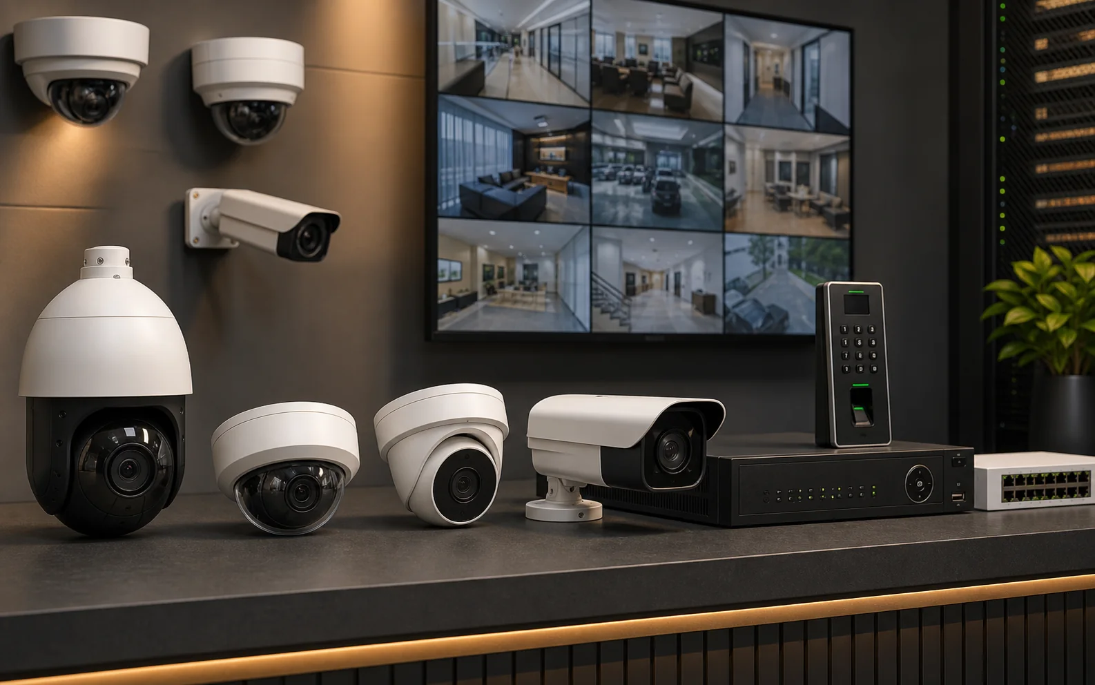 Electronic security infrastructure with CCTV and access systems